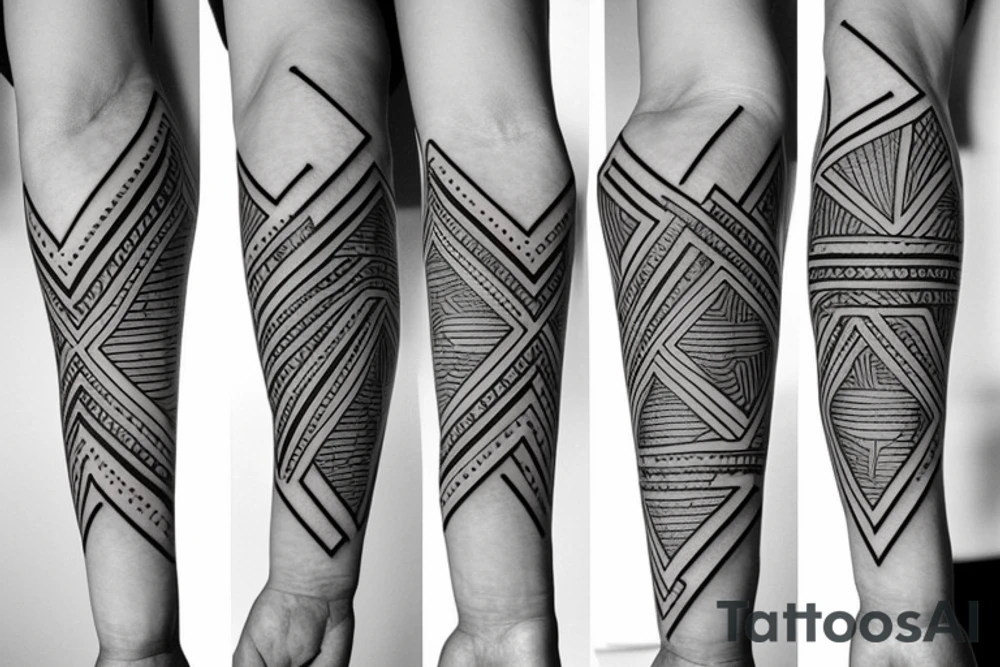geometry forearm tattoo idea