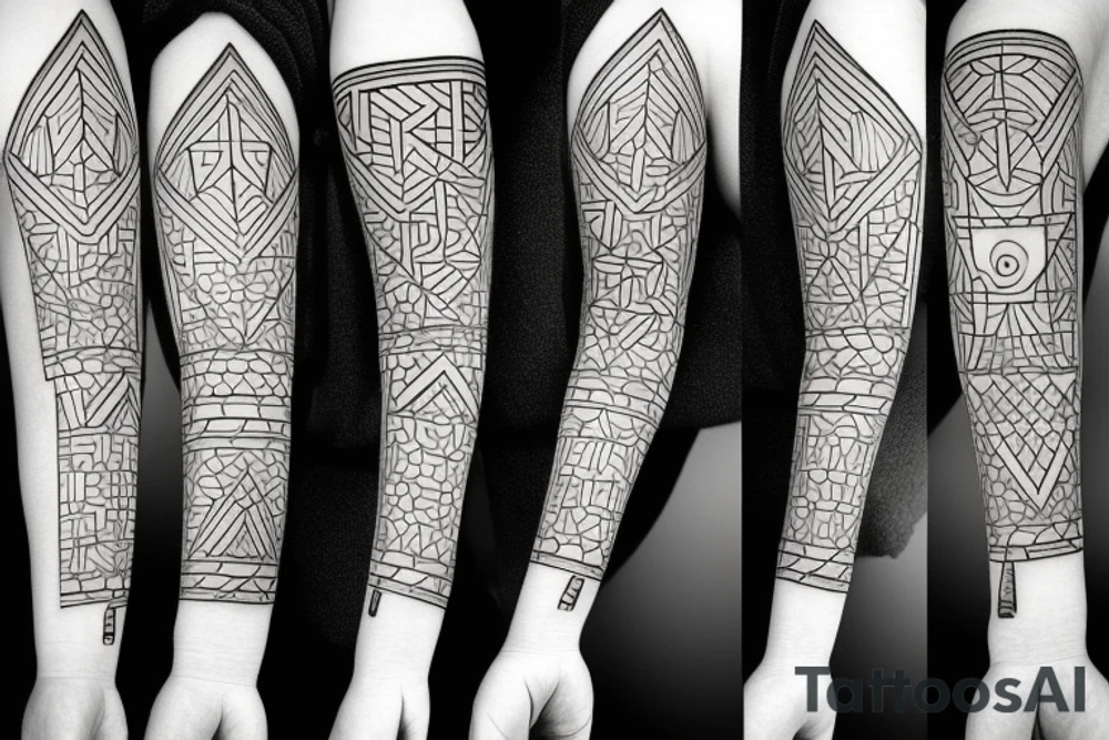 geometry forearm tattoo idea