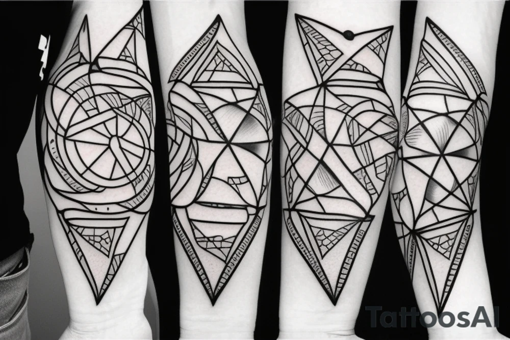 geometry forearm tattoo idea