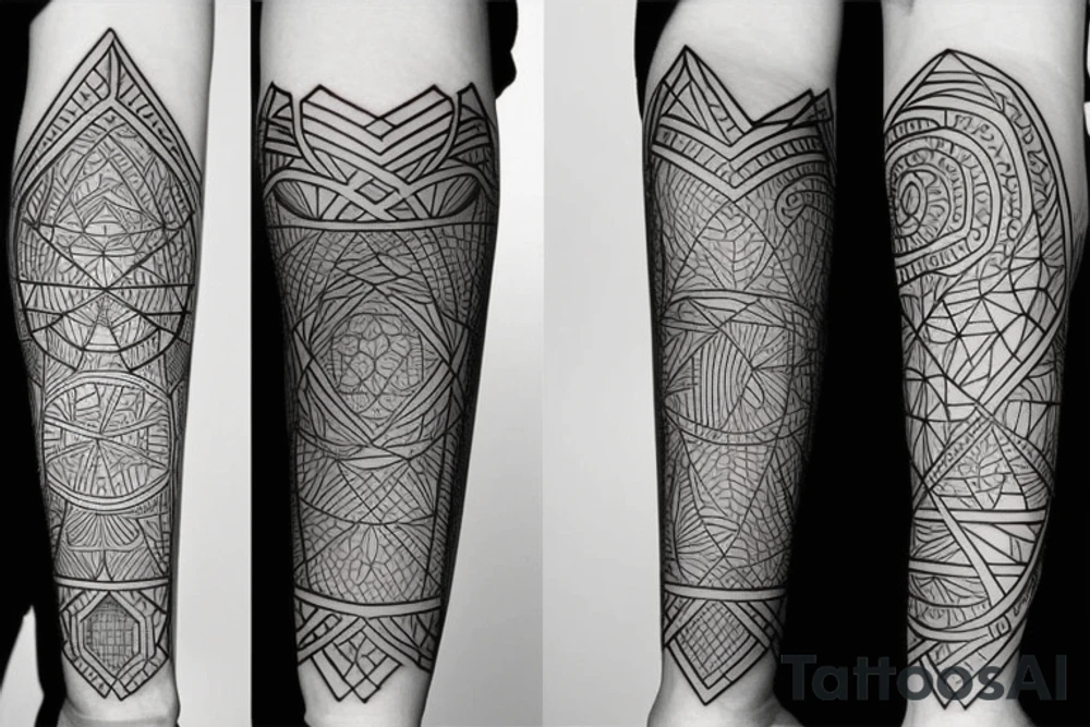 geometry forearm tattoo idea