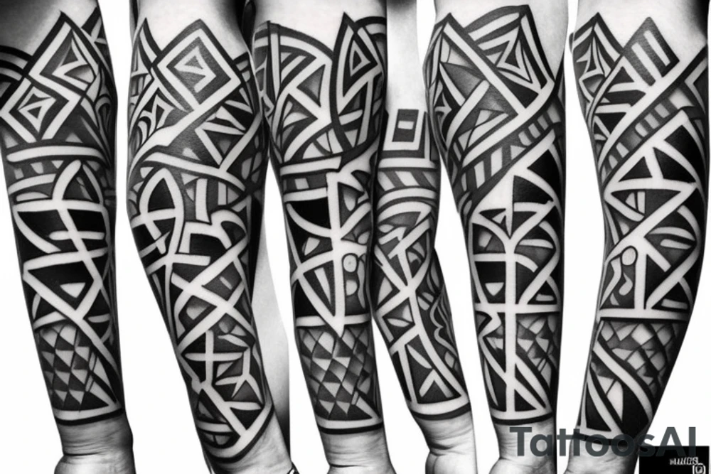 geometry forearm tattoo idea