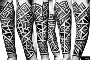 geometry forearm tattoo idea