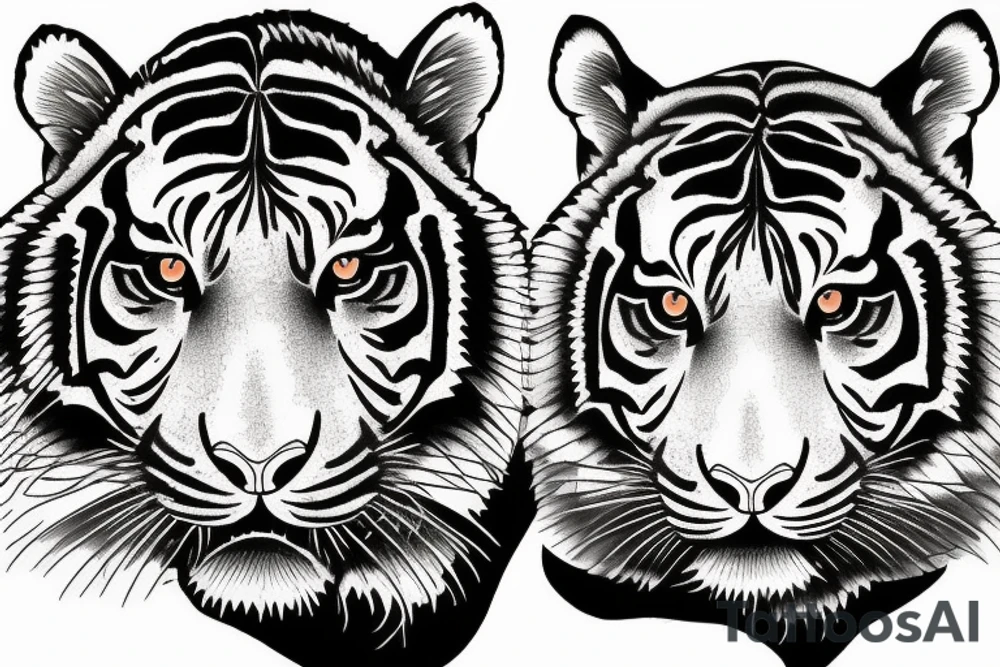 Wild tiger tattoo idea
