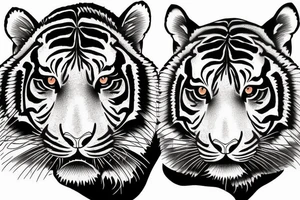 Wild tiger tattoo idea