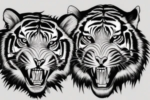 Wild tiger tattoo idea