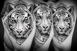 Wild tiger on The arm tattoo idea