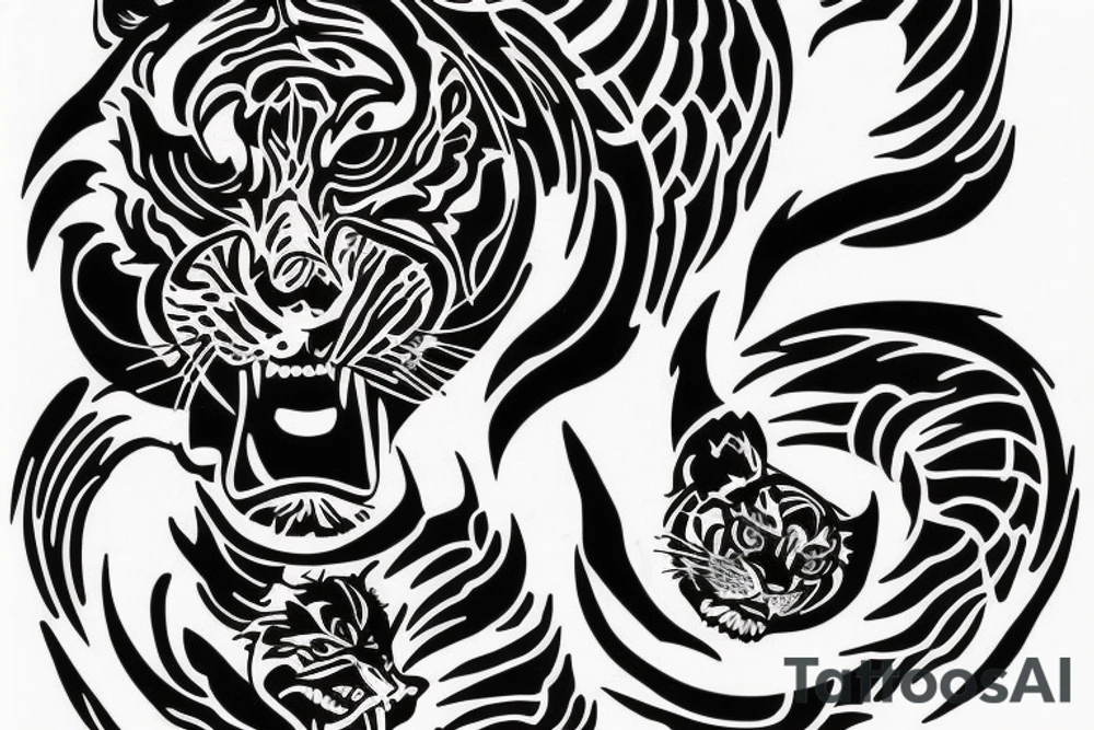 Attacking Tiger tattoo idea