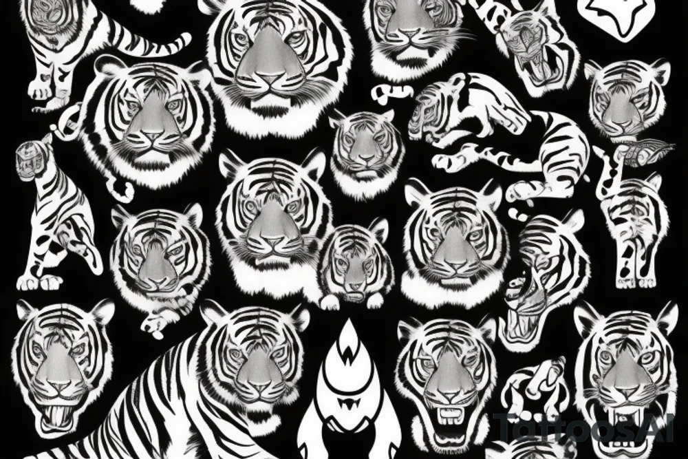Attacking Tiger tattoo idea
