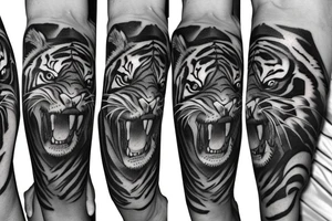 Attacking Tiger tattoo idea
