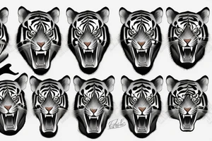 Realistic anger tiger tattoo idea