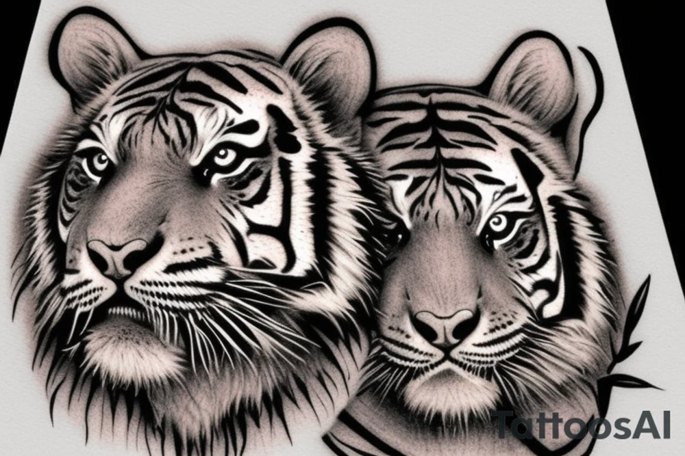 Realistic tiger tattoo idea