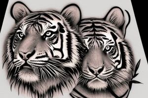 Realistic tiger tattoo idea