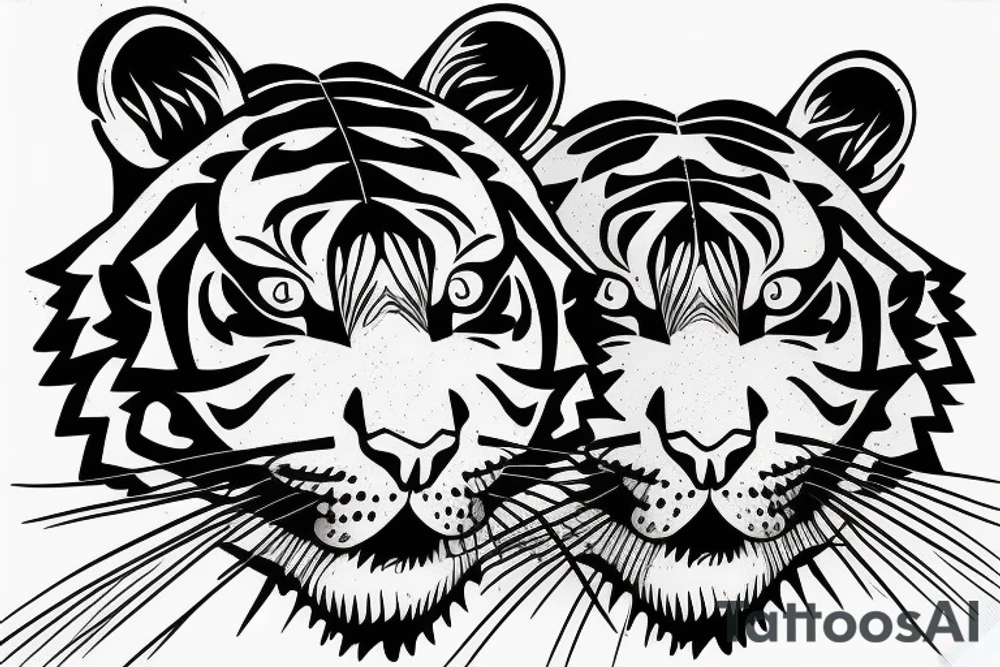 Tiger head tattoo idea