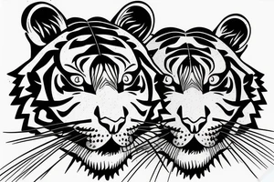 Tiger head tattoo idea