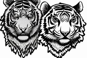 Tiger head tattoo idea