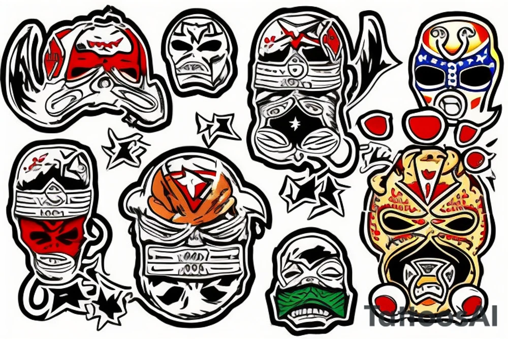 texas with a luchador tattoo idea
