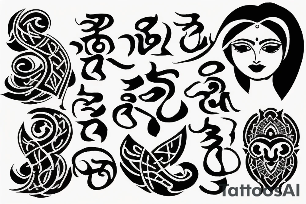 Sanskrit script tattoo idea