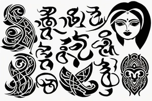 Sanskrit script tattoo idea