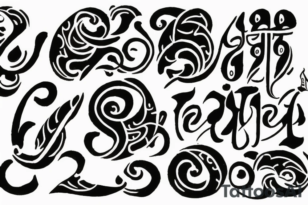 Sanskrit script tattoo idea