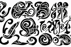 Sanskrit script tattoo idea