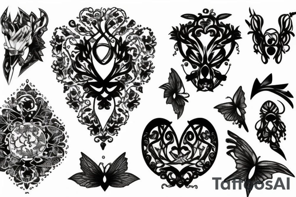 Goth girl sternum tattoo tattoo idea