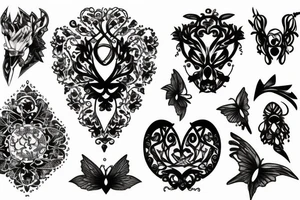 Goth girl sternum tattoo tattoo idea