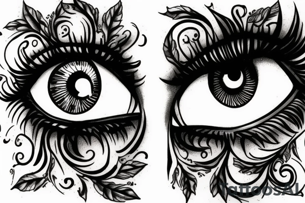 eye removal tattoo idea
