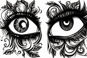 eye removal tattoo idea