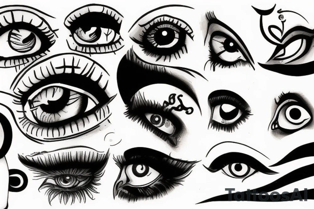 eye removal tattoo idea