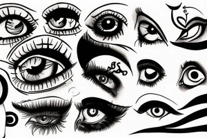 eye removal tattoo idea