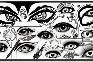 eye removal tattoo idea