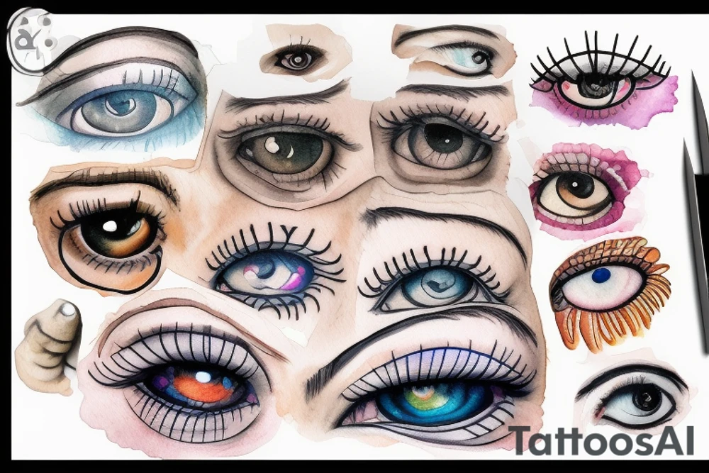 eye removal tattoo idea