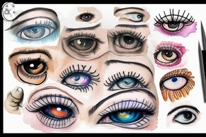 eye removal tattoo idea
