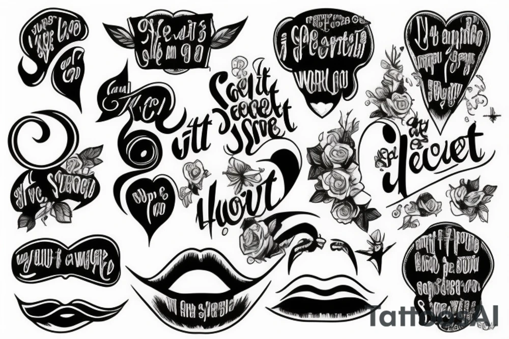 Words "i got a secret" tattoo idea