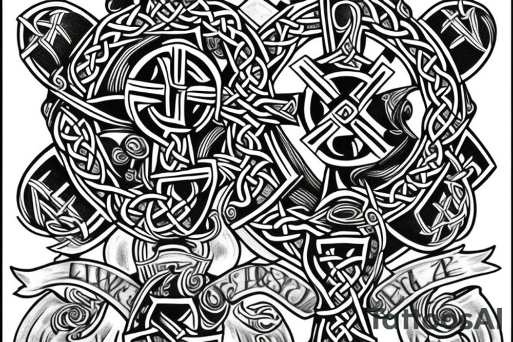 Celtic cross tattoo idea
