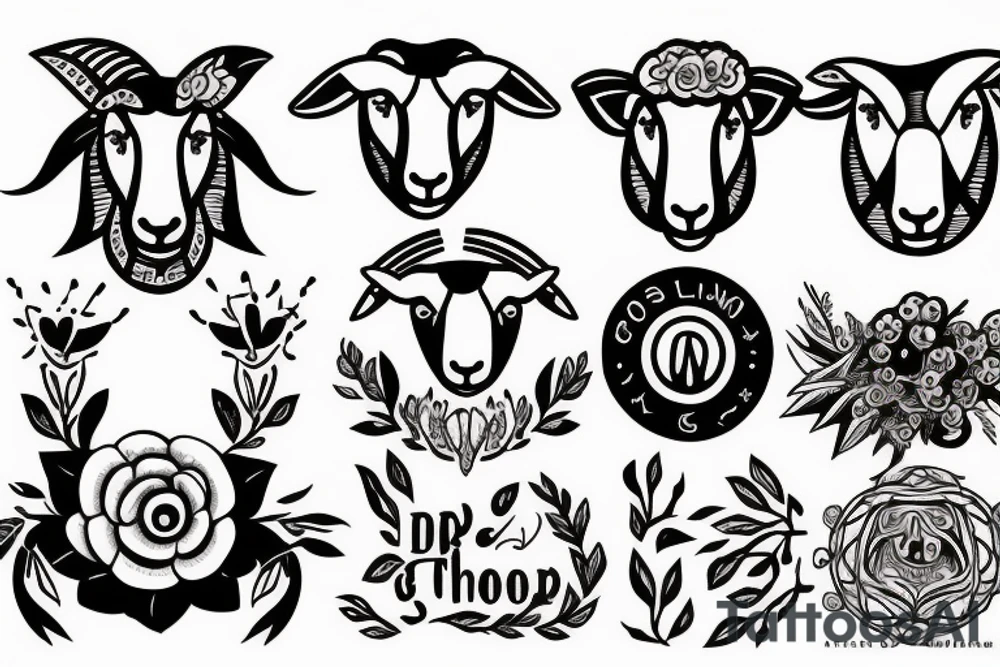 a sheep shepherd tattoo idea
