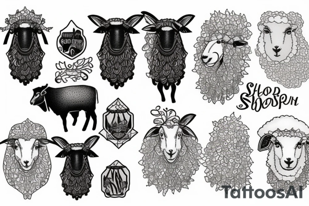 a sheep shepherd tattoo idea