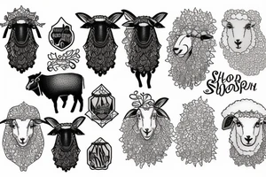 a sheep shepherd tattoo idea
