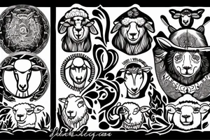 a sheep shepherd man tattoo idea
