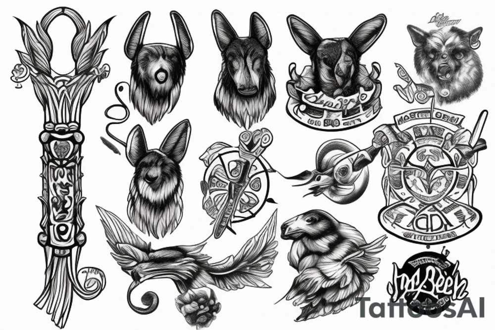 Shepherd's crook tattoo idea