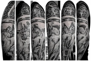 shepherds staff carried by a tall old men tattoo idea