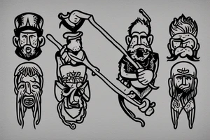 shepherds staff carried by a tall old men tattoo idea