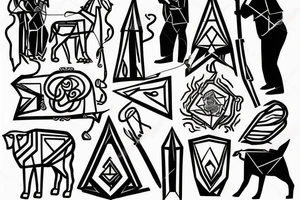 a tall old men carring a shepherds staff carried like a pastor tattoo idea