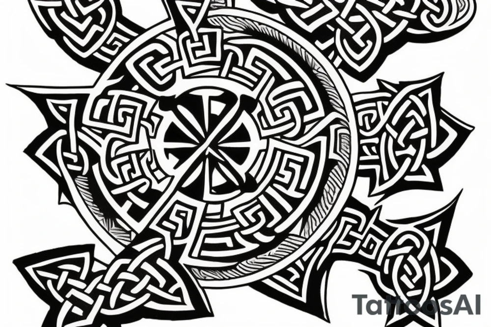 irish Celtic cross tattoo idea