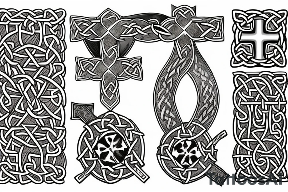 irish Celtic cross tattoo idea