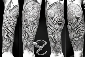 a tall men full body carring a shepherds staff carried like a pastor. tattoo idea