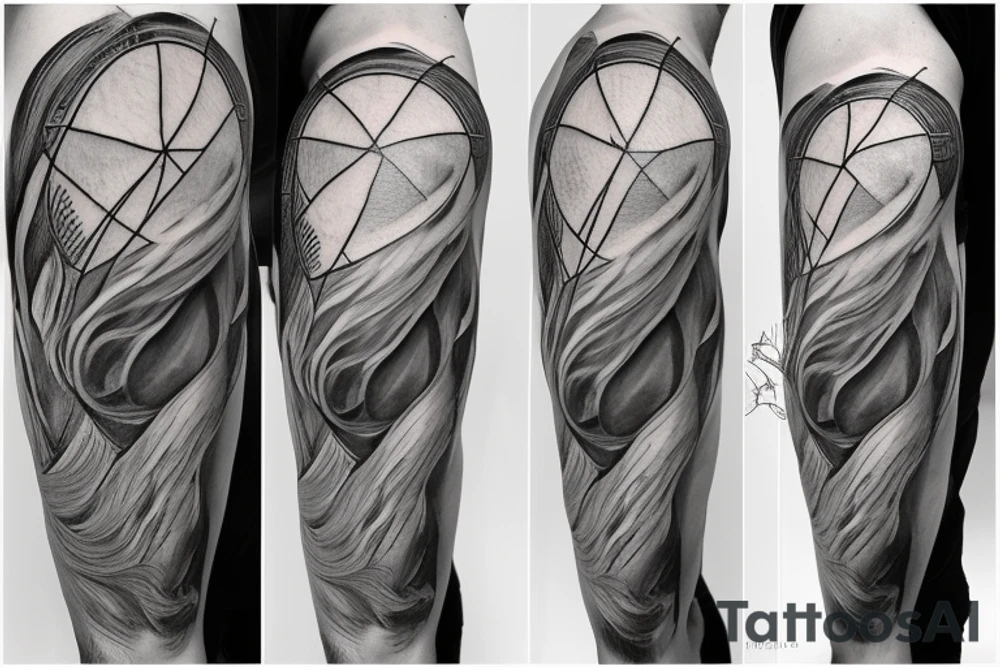 a tall man full body carrying a shepherd's staff carried like a pastor, as realistic as possible, thin lines. tattoo idea