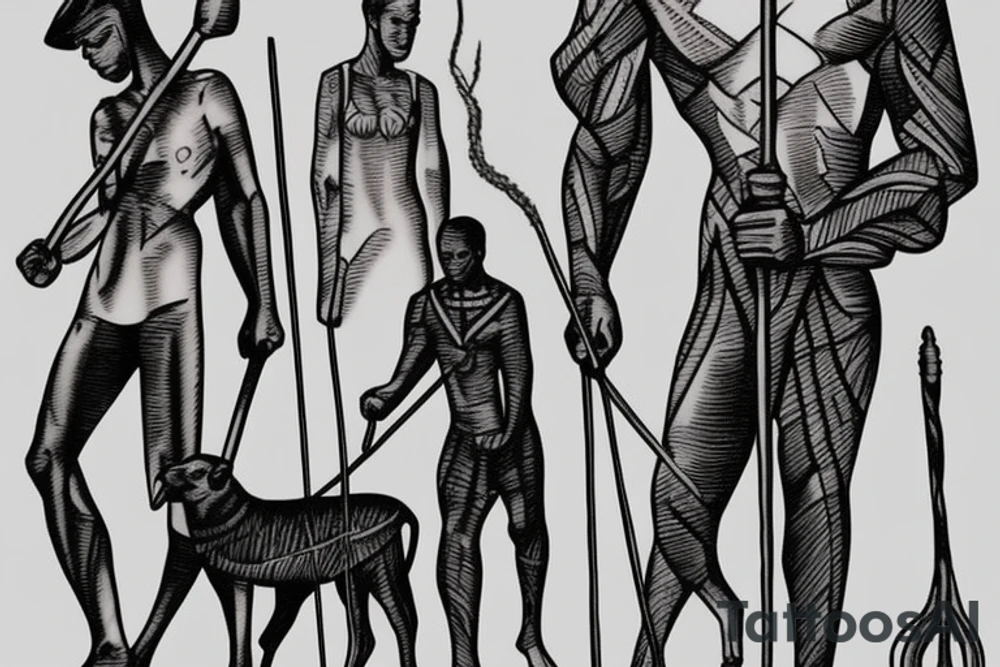 a thing tall man walking and showing full body carrying a shepherd's staff carried like a pastor, as realistic as possible, thin lines.
A black panther carrying a shepherd's staff carried like a pastoras realistic as possible, thin lines. tattoo idea
