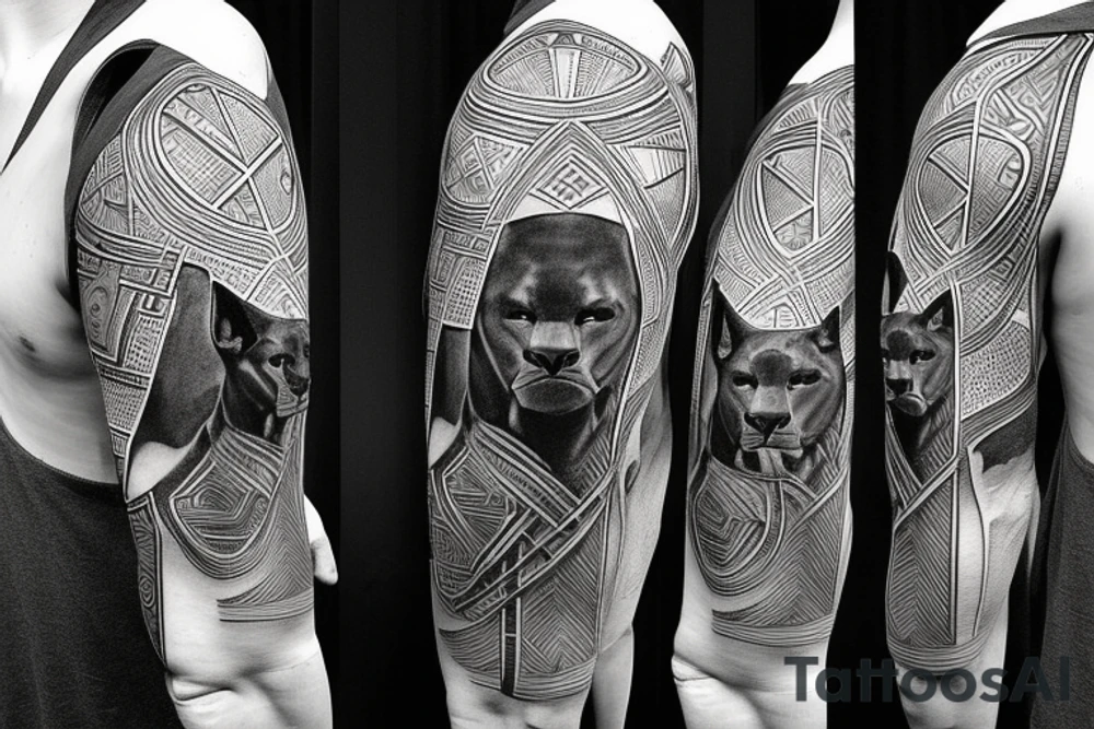 a thing tall man walking and showing full body carrying a shepherd's staff carried like a pastor, as realistic as possible, thin lines.
A black panther carrying a shepherd's staff carried like a pastoras realistic as possible, thin lines. tattoo idea