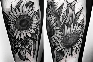 blue monarch butterfly landing near a sunflower located on a man's inner forearm. + more masculine + colored sunflower with black and white butterfly
More ideas tattoo idea